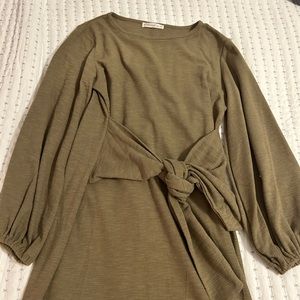 Olive green long sleeve dress